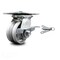 Service Caster 4 Inch V Groove Semi Steel Caster with Roller Bearing and Brake/Swivel Lock SCC SCC-35S420-VGR-SLB-BSL - alternate 1